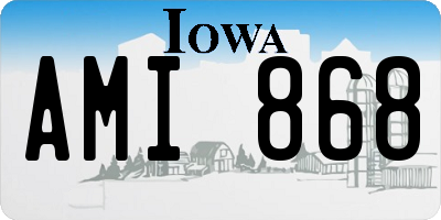 IA license plate AMI868