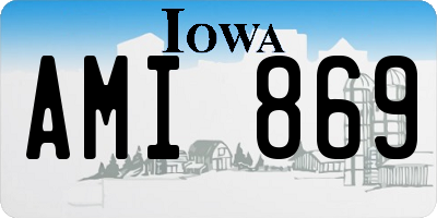 IA license plate AMI869