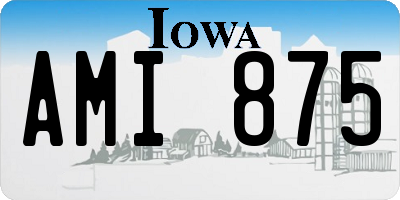 IA license plate AMI875