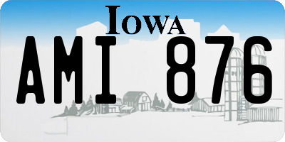 IA license plate AMI876