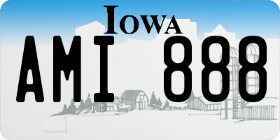 IA license plate AMI888