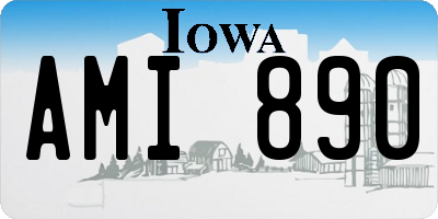 IA license plate AMI890