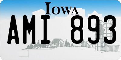 IA license plate AMI893