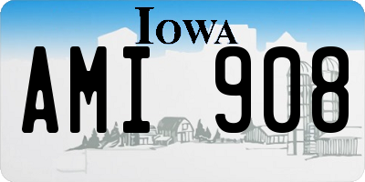 IA license plate AMI908
