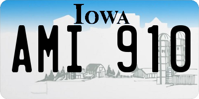 IA license plate AMI910