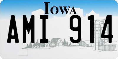 IA license plate AMI914