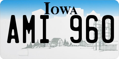 IA license plate AMI960