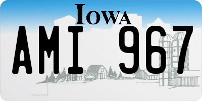 IA license plate AMI967