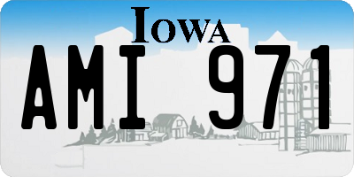 IA license plate AMI971