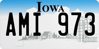 IA license plate AMI973