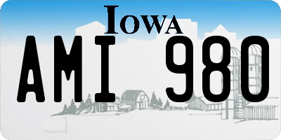 IA license plate AMI980