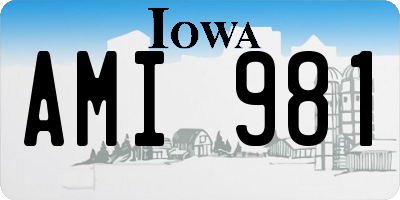 IA license plate AMI981