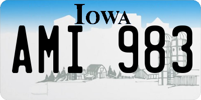 IA license plate AMI983