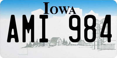 IA license plate AMI984