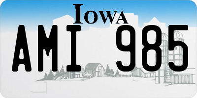 IA license plate AMI985
