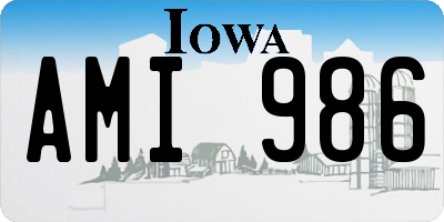 IA license plate AMI986