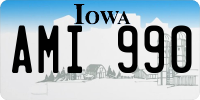 IA license plate AMI990