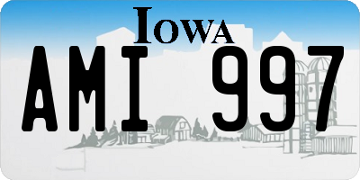 IA license plate AMI997