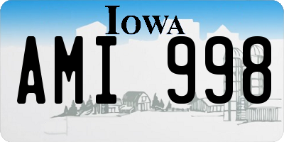 IA license plate AMI998