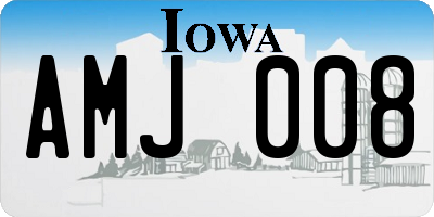 IA license plate AMJ008