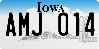 IA license plate AMJ014