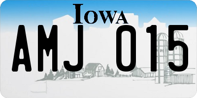 IA license plate AMJ015