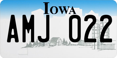 IA license plate AMJ022