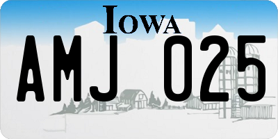 IA license plate AMJ025