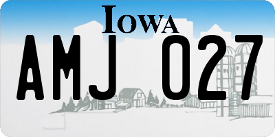 IA license plate AMJ027