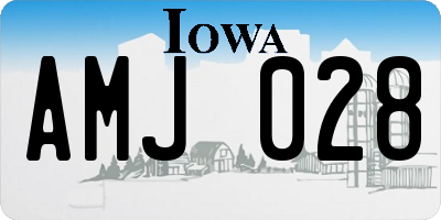 IA license plate AMJ028