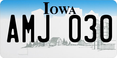 IA license plate AMJ030