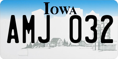 IA license plate AMJ032