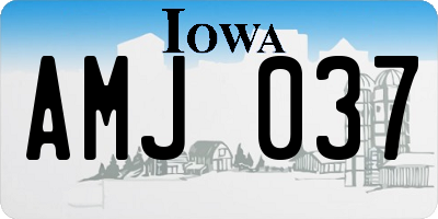 IA license plate AMJ037