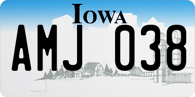 IA license plate AMJ038