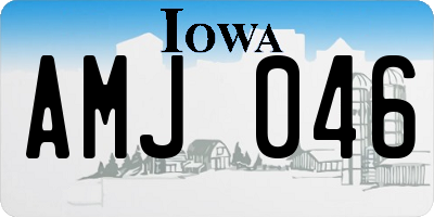 IA license plate AMJ046