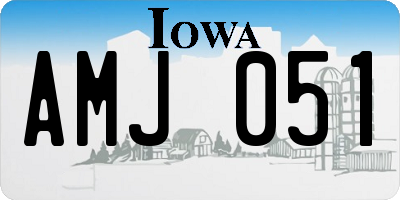 IA license plate AMJ051