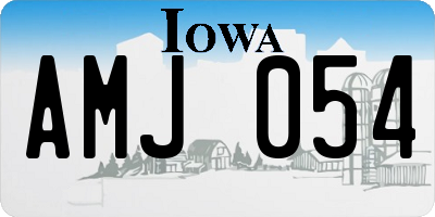 IA license plate AMJ054