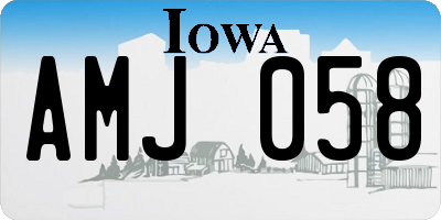 IA license plate AMJ058