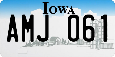 IA license plate AMJ061