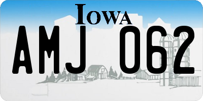 IA license plate AMJ062