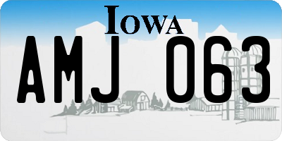 IA license plate AMJ063