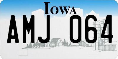 IA license plate AMJ064