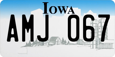 IA license plate AMJ067