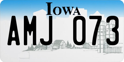IA license plate AMJ073