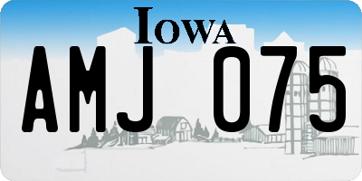 IA license plate AMJ075