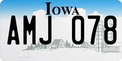 IA license plate AMJ078