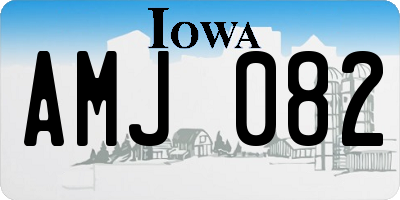 IA license plate AMJ082