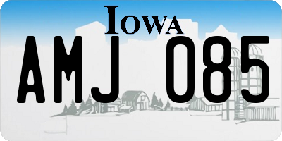 IA license plate AMJ085