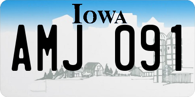 IA license plate AMJ091