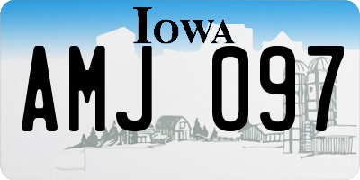 IA license plate AMJ097